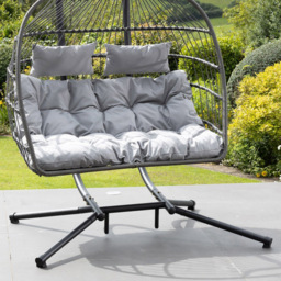 Artemis Home Haversham 2 Seater Light Grey Swing Chair - Wilko - thumbnail 5