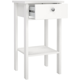 Florence Madrid Single Drawer White Bedside Table - Furniture To Go - Wilko - thumbnail 4