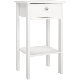 Florence Madrid Single Drawer White Bedside Table - Furniture To Go - Wilko - thumbnail 3