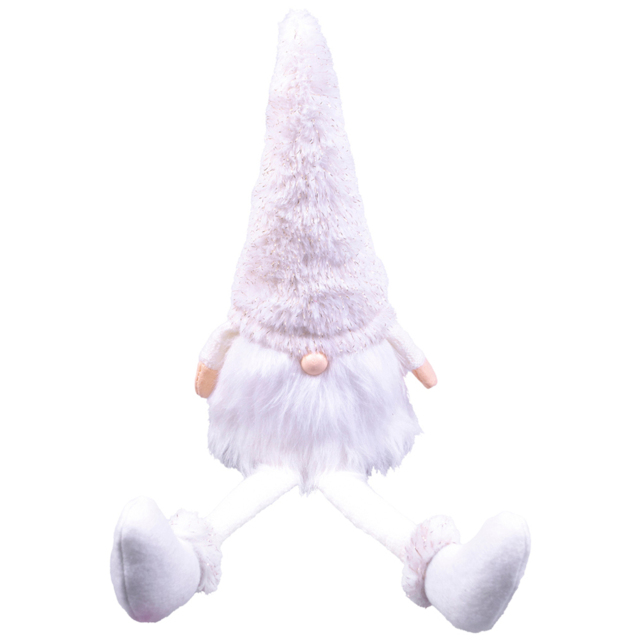 St Helens White Long Legged Gonk Christmas Decoration 38cm - Size: 12 x 12 x 38cm - Wilko - image 1