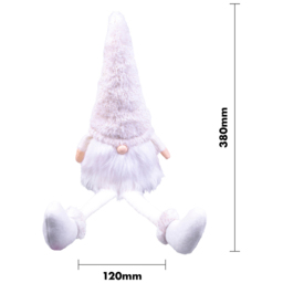 St Helens White Long Legged Gonk Christmas Decoration 38cm - Size: 12 x 12 x 38cm - Wilko - thumbnail 5