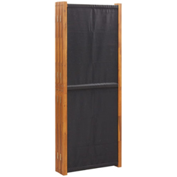 vidaXL Black Wooden 6 Panel Room Divider 420 x 180cm - Size: 6 Panels - Wilko - thumbnail 5
