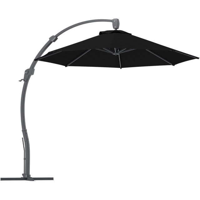 Outsunny Black Crank and Tilt Cantilever Parasol 3m - Wilko - image 1