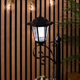 Solar Plant Pot Post Light Black - Wilko - thumbnail 5