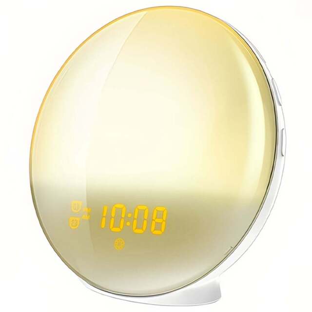 Jaoyeh Trading Colourful Electronic Alarm Clock Light - Size: 3 x 4 x 10cm - White - Wilko - image 1