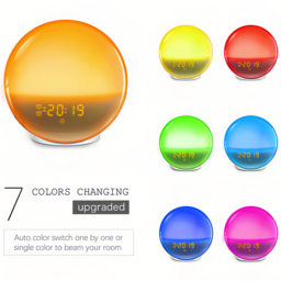 Jaoyeh Trading Colourful Electronic Alarm Clock Light - Size: 3 x 4 x 10cm - White - Wilko - thumbnail 4