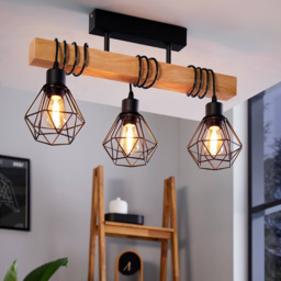 EGLO Townshend 5 3 Light Industrial Style Ceiling - Wilko - thumbnail 3