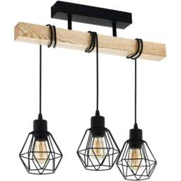 EGLO Townshend 5 3 Light Industrial Style Ceiling - Wilko - thumbnail 1