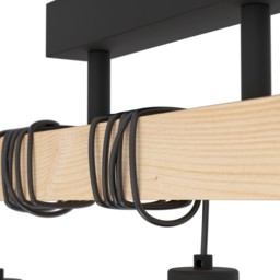 EGLO Townshend 5 3 Light Industrial Style Ceiling - Wilko - thumbnail 4