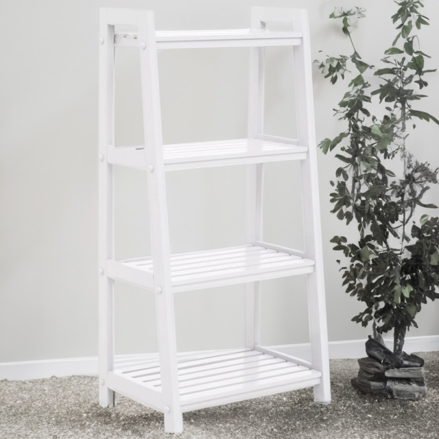 Premier Housewares Chester 4 Shelf White Bookshelf - Interiors by Premier - Wilko - image 1