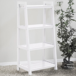 Premier Housewares Chester 4 Shelf White Bookshelf - Interiors by Premier - Wilko - thumbnail 1