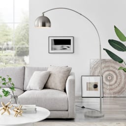 Furniturebox Adelaide Silver Standing Lamp - Size: 35 x 110 x 198cm - Wilko - thumbnail 3