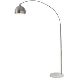 Furniturebox Adelaide Silver Standing Lamp - Size: 35 x 110 x 198cm - Wilko - thumbnail 1