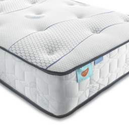 Sareer Matrah Small Single Cool Blue Memory Foam Open Coil Mattress - White - Wilko - thumbnail 3