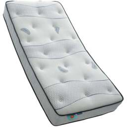Sareer Matrah Small Single Cool Blue Memory Foam Open Coil Mattress - White - Wilko - thumbnail 1