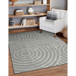 Eselle Rhythm Sculpt Grey Rug 160 x 230cm - Wilko - thumbnail 3