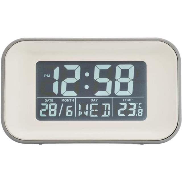 Acctim Alta Owl Grey Reflection Digital Alarm Clock - Size: 4.7 x 10 x 5.8cm - Wilko - image 1