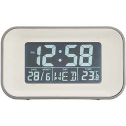 Acctim Alta Owl Grey Reflection Digital Alarm Clock - Size: 4.7 x 10 x 5.8cm - Wilko