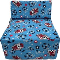 Kaikoo Single Blue Goal Print Foldable Chair Bed - Wilko - thumbnail 3