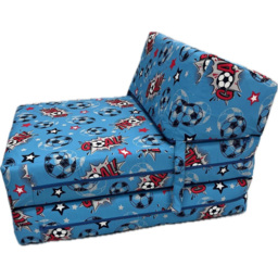 Kaikoo Single Blue Goal Print Foldable Chair Bed - Wilko - thumbnail 5