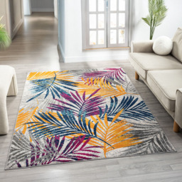 Desire Rugs San Marino Multicolour Leaf Rug 120 x 170cm - Size: 170 x 120 x 0.8cm - Wilko - thumbnail 3