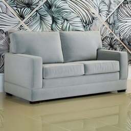 Jay-Be Urban 2 Seater Brushed Twill Sky Sofa Bed with e-Pocket Mattress - Size: 3 Seater - Blue - Wilko