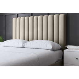 DS Living Evangeline Double Cream Upholstered Bed Frame with Headboard - Wilko - thumbnail 4