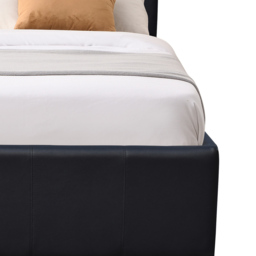 Comfy Living Small Black Faux Leather Ottoman Bed Frame with LED - Size: Single - Wilko - thumbnail 5