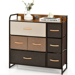 Costway 7 Drawer Wooden Top Chest of Drawers - Multi - Wilko - thumbnail 4