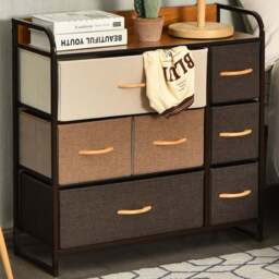 Costway 7 Drawer Wooden Top Chest of Drawers - Multi - Wilko - thumbnail 1