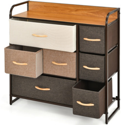 Costway 7 Drawer Wooden Top Chest of Drawers - Multi - Wilko - thumbnail 3