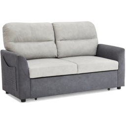 Home Detail Dennis 2 Seater Light and Dark Grey Pull Out Sofa Bed - Wilko - thumbnail 3