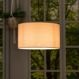 ValueLights Reni Grey Fabric Medium Drum Shade - Size: 35 x 20 x 35cm - Wilko - thumbnail 3