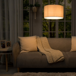 ValueLights Reni Grey Fabric Medium Drum Shade - Size: 35 x 20 x 35cm - Wilko - thumbnail 5