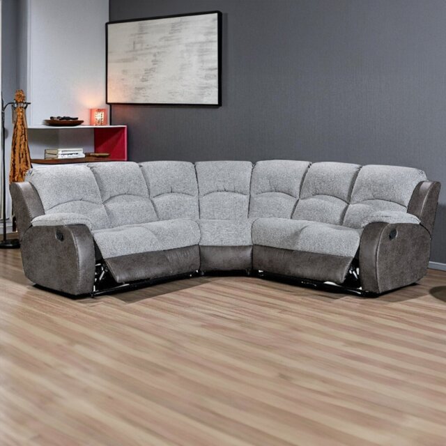 Charleston Corner 7 Seater Sofa Grey - Wilko - image 1