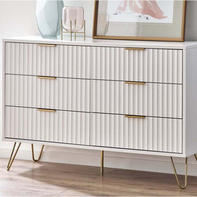 Julian Bowen Murano 6 Drawer Matt White Chest of Drawers - Wilko - image 1