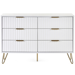 Julian Bowen Murano 6 Drawer Matt White Chest of Drawers - Wilko - thumbnail 4