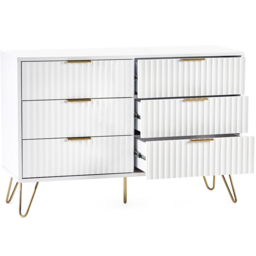 Julian Bowen Murano 6 Drawer Matt White Chest of Drawers - Wilko - thumbnail 5