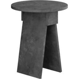 Decortie Chen Round Side Table with Retro Grey Sculptural Base - Size: 50 x 42 x 42cm - Wilko - thumbnail 3