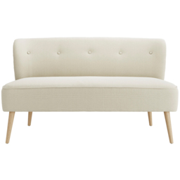 Beau 2 Seater Sand Blonde Wood Sofa - Cream - LPD Home - Wilko - thumbnail 4
