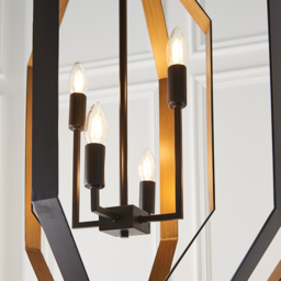 Merano Macerata Aged Bronze and Antique Gold Pendant Light - Size: 64 x 64 x 258cm - Wilko - thumbnail 5