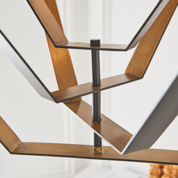 Merano Macerata Aged Bronze and Antique Gold Pendant Light - Size: 64 x 64 x 258cm - Wilko - thumbnail 6
