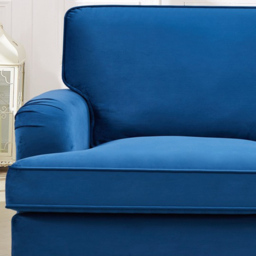 Woodbury 2 Seater Blue Velvet Sofa - Artemis Home - Wilko - thumbnail 3