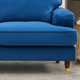 Woodbury 2 Seater Blue Velvet Sofa - Artemis Home - Wilko - thumbnail 4