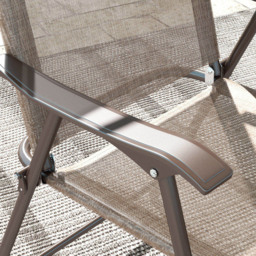 Outsunny Set of 2 Mixed Brown Folding Garden Chair - Wilko - thumbnail 4