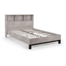 Julian Bowen Bali King Size Grey Oak Bookcase Headboard Bed - Wood - Wilko - thumbnail 4