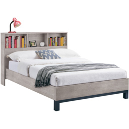 Julian Bowen Bali King Size Grey Oak Bookcase Headboard Bed - Wood - Wilko - thumbnail 3