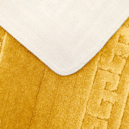 Velosso Greek Key Ochre Bath Mat Set - Yellow - Wilko - thumbnail 6