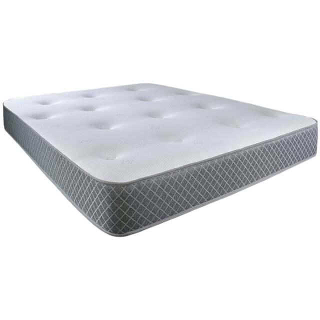 Starlight Beds Double Tufted Hybrid Memory Foam and Spring Mattress - Grey - Wilko - image 1