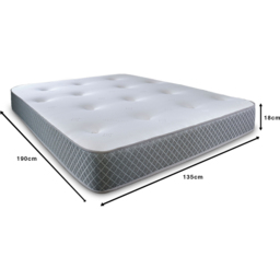 Starlight Beds Double Tufted Hybrid Memory Foam and Spring Mattress - Grey - Wilko - thumbnail 5